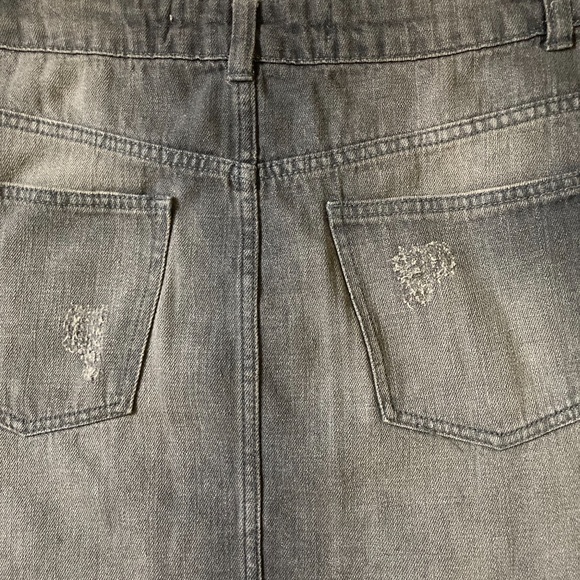 Denim Co Gray Denim Mini Skirt 8 - Picture 3 of 7